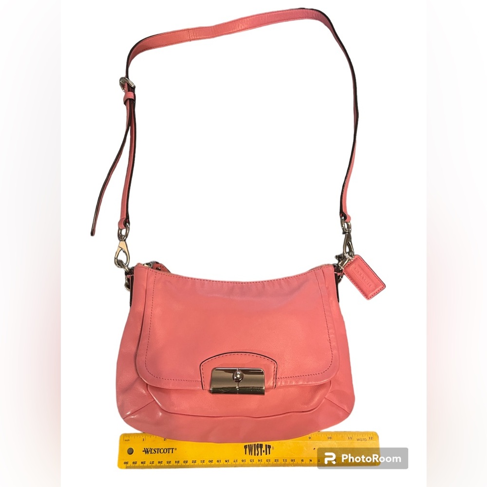 Coach pink leather shoulder or crossbody purse